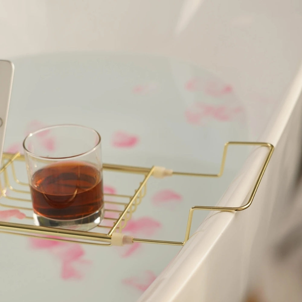 Skanto | Justerbar Badekar Caddy Tray i Rustfritt Stål