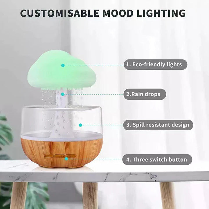 Regnsky Cloud Sopp Luftfukter Nattlampe | Skanto