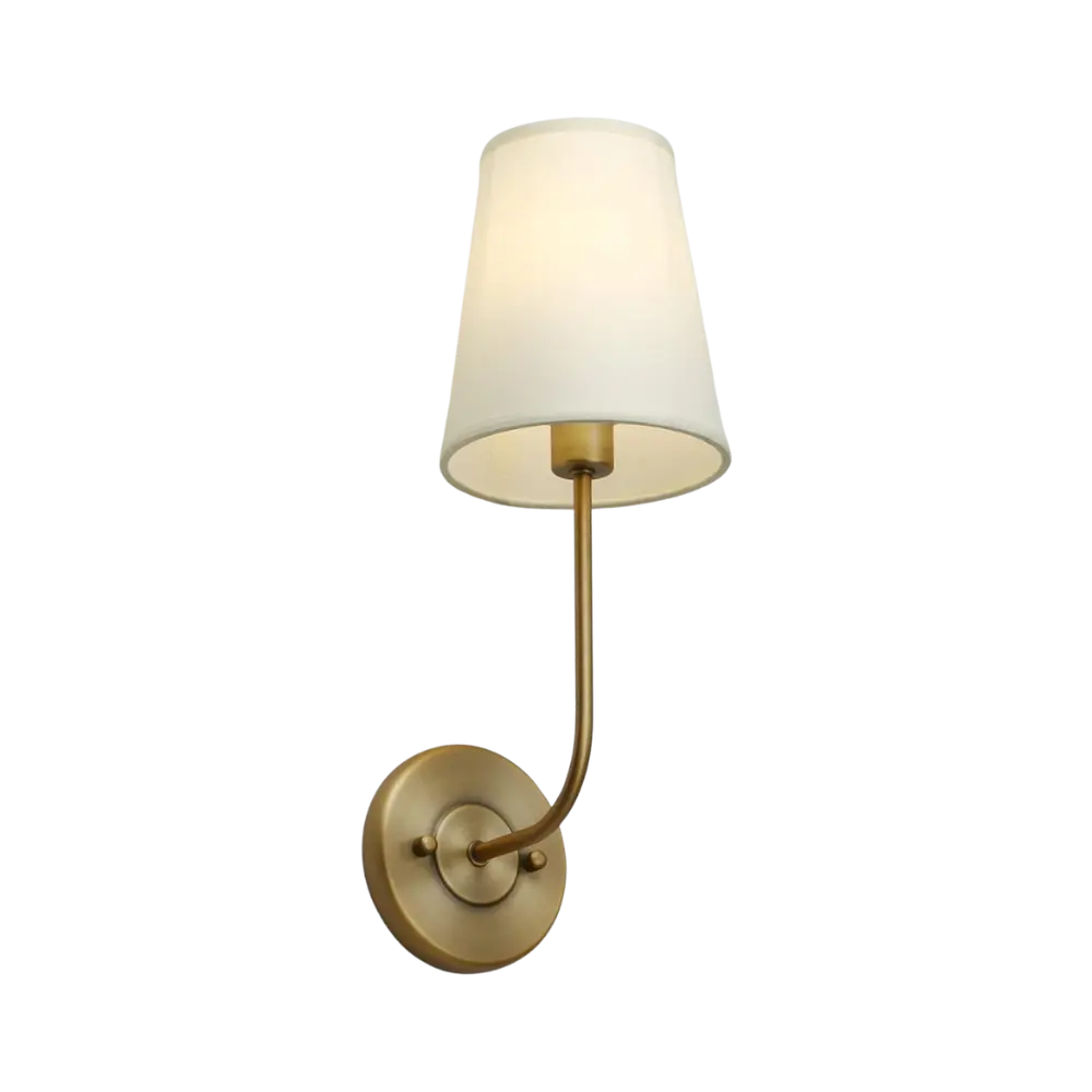 Skanto | LoomGlow – Moderne Vegglampe med Vevd Metall og Mykt Stoff