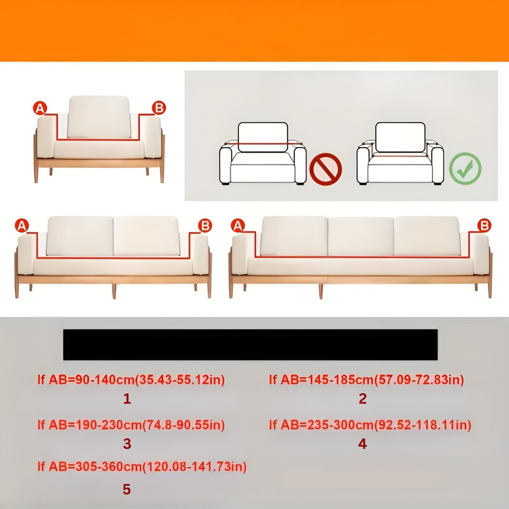 Plysj sofatrekk (sett med 2 deler) – Mykt, varmt og dekorativt | Beskytter sofaen din med stil
