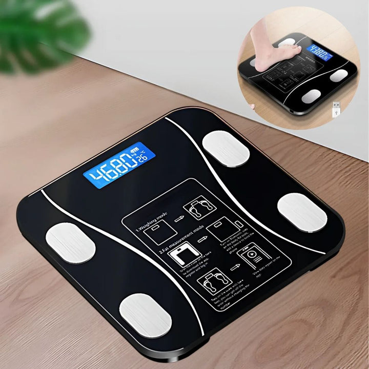 BodyMetrics Smart Body Composition Scale | BMI Fat Scale - Måler Vekt - Beregner Kroppsfett - Spor Fitness Skanto
