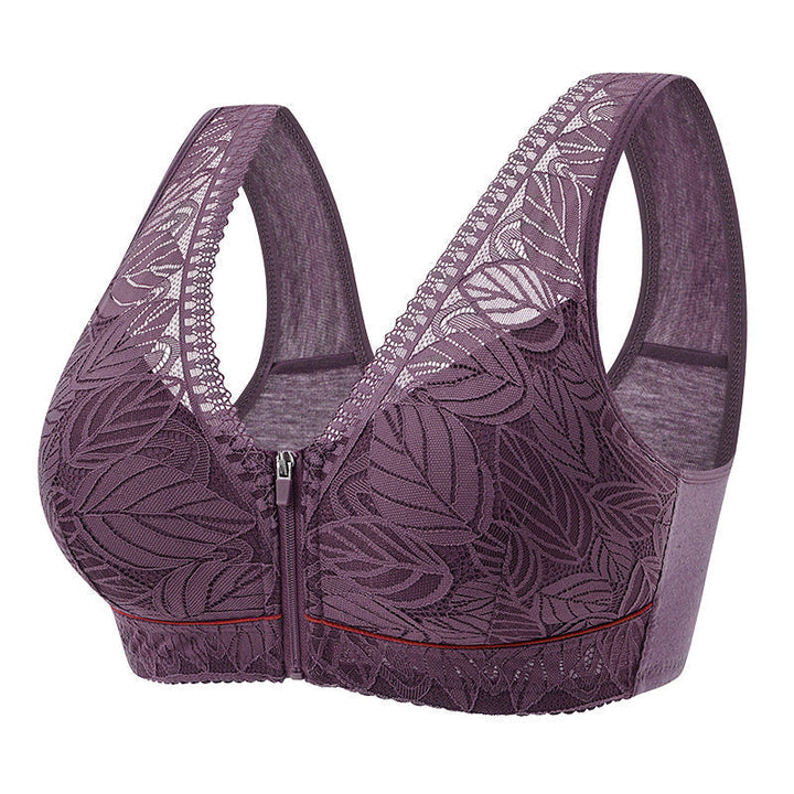 Skanto | Ensfarge Lacy Lingerie med Frontglidelås