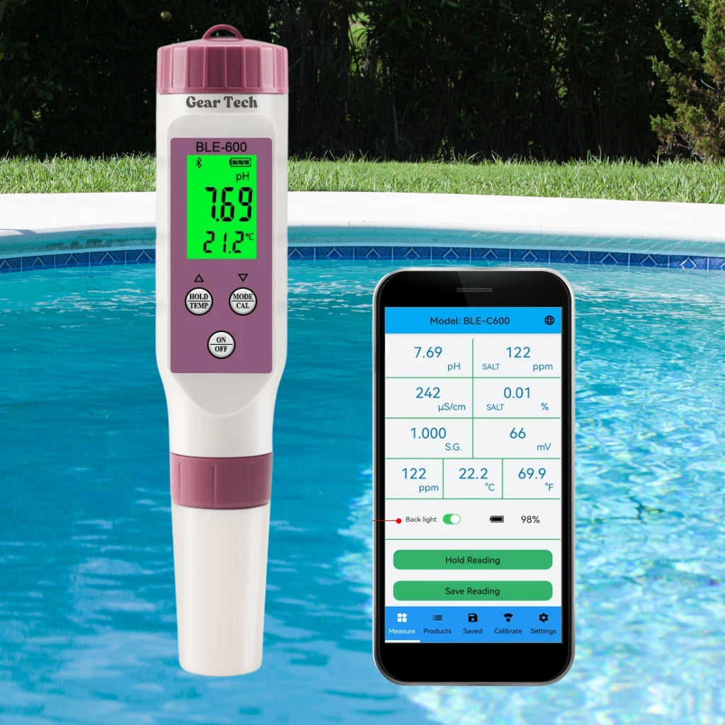Skanto | Digital Pool Tester – Målingsapparat for pH og klor for enkel pH-måling i svømmevann