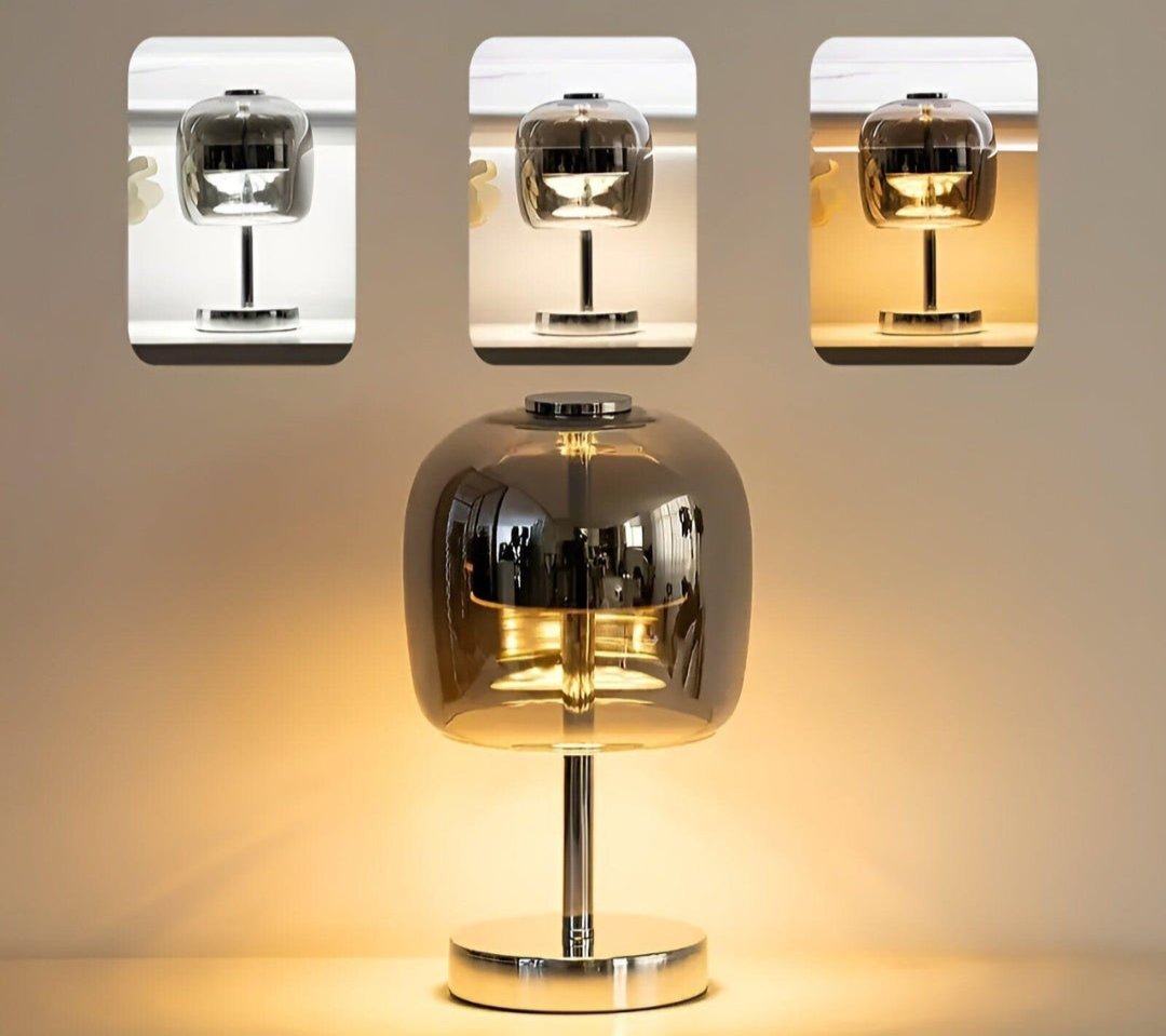 Bærbar - Elegant bordlampe laget av speilglass Skanto