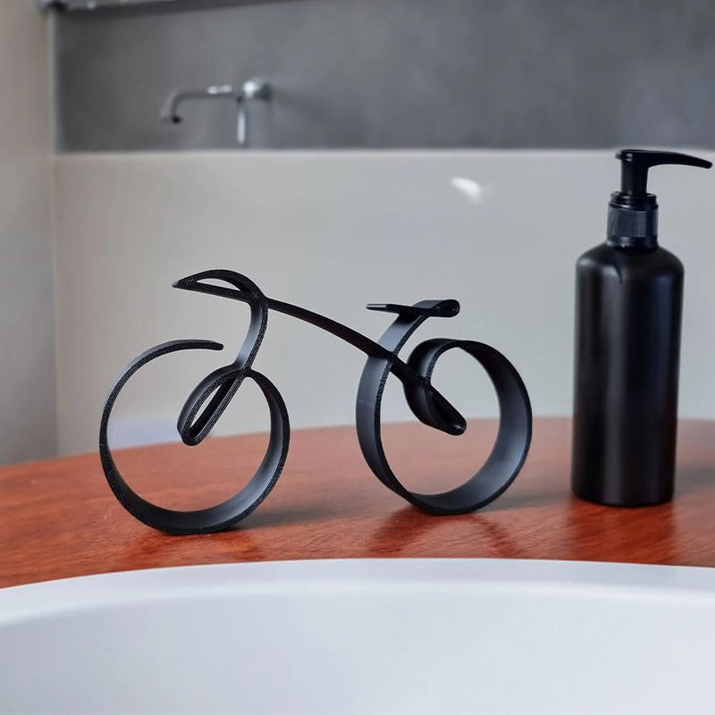 Skanto | Velaro Sykkel Skulptur | Minimalistisk Trådramme Design | Jern Svart | Gaveide for Sykkelentusiaster