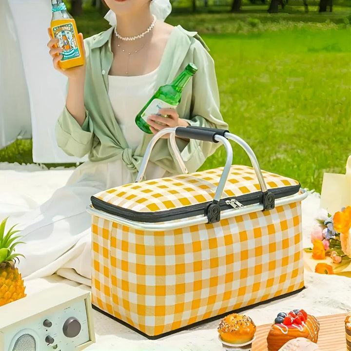 Skanto | Sammenleggbar Rutete Picknickkurv