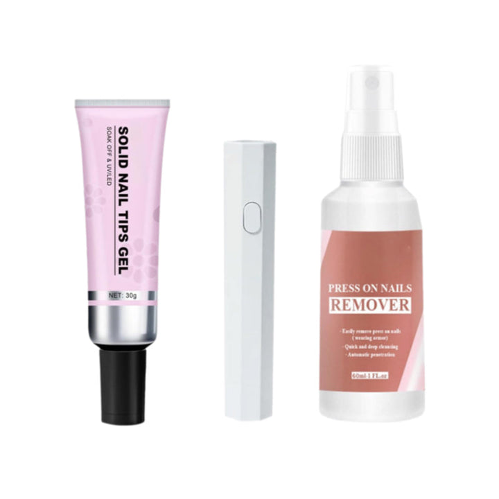 Skanto | Magic Solid Nail Glue Set 3-i-1 Neglekunstsett