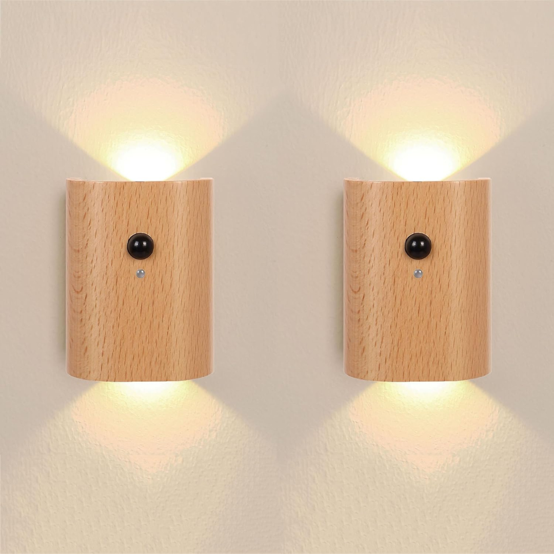 Skanto | Oppladbar LED Vegglampe med Bevegelsessensor – Varm Hvit