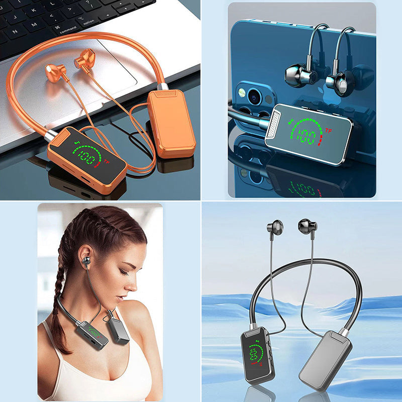 Skanto | Nakkerem Digital Skjerm Bluetooth Hodetelefoner