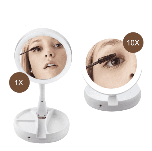 Folding LED Makeup Mirror | Skanto