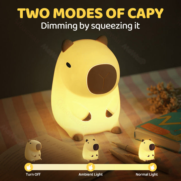 Skanto | SquishBara | Capybara Squishy Nattlys Ideell gave for alle aldre