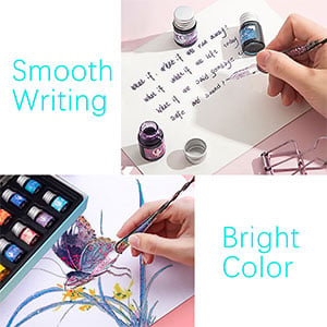 Skanto | Kalligrafi Glass Dyp Penne Inks Sett