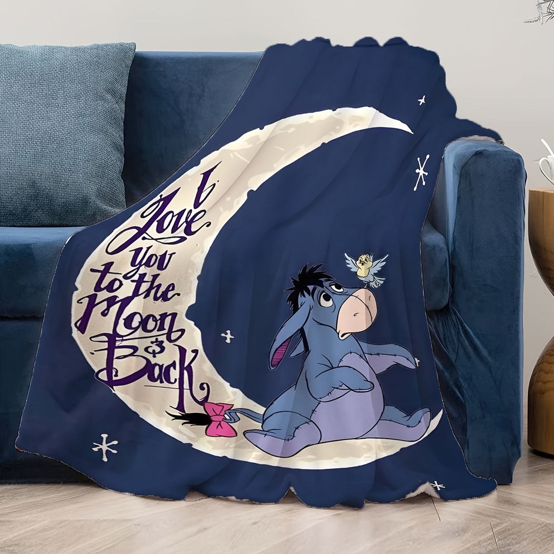 Skanto | Mykt fleeceteppe med Eeyore-design - Tilgjengelig i flere størrelser for alle årstider
