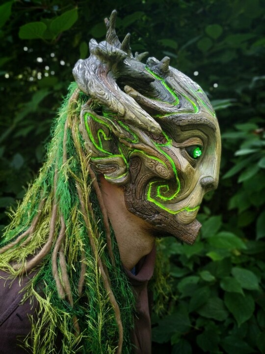 Skanto | Grønn Mann Skogånd Maske Kostyme Tilbehør Masker