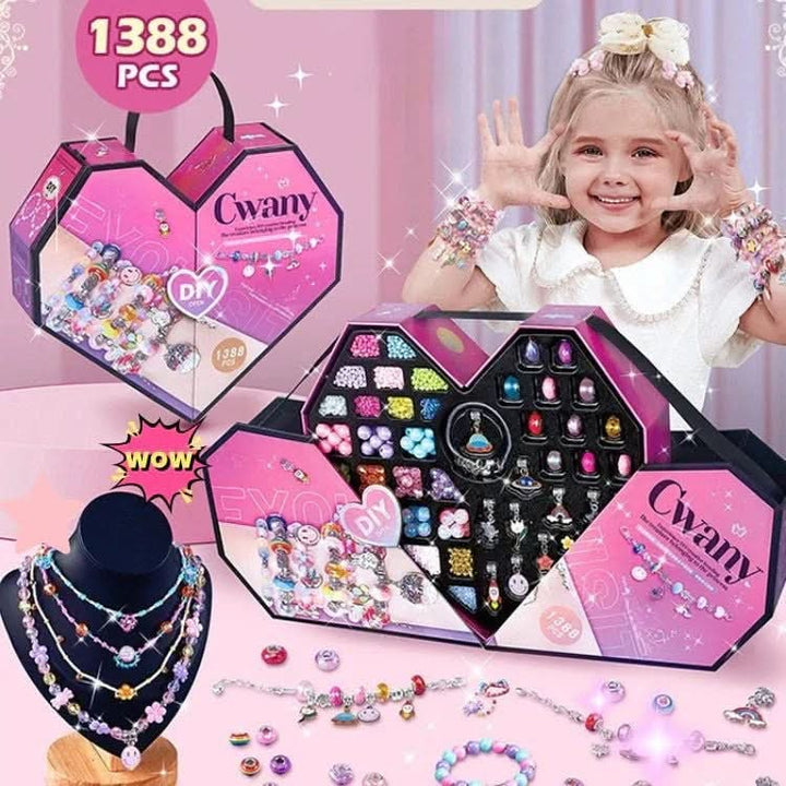 Kreatives Armband-Bastelset für Mädchen mit funkelnden Anhängern