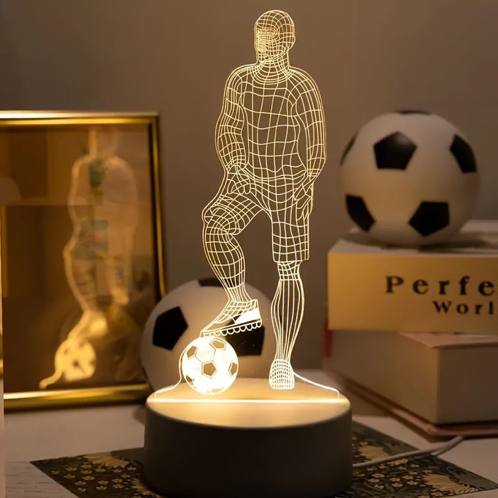 Skanto | Fotballspiller 3D Lampe – For en sporty atmosfære