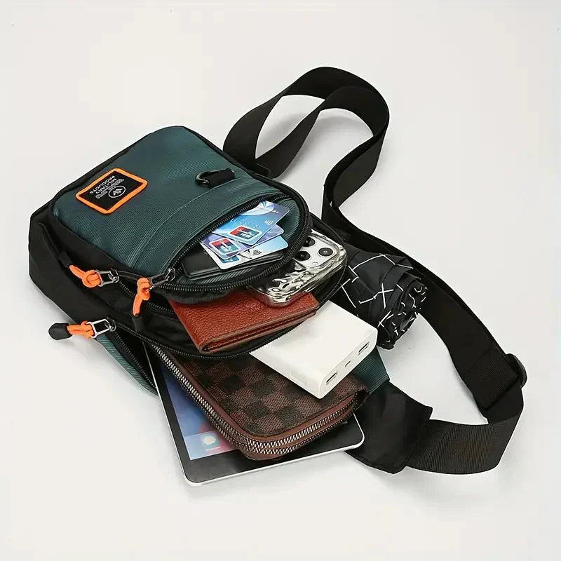 Skanto | UrbanTrail – Slitesterk Herre Skulderveske | Vanntett Crossbody Reise- og Hverdagveske