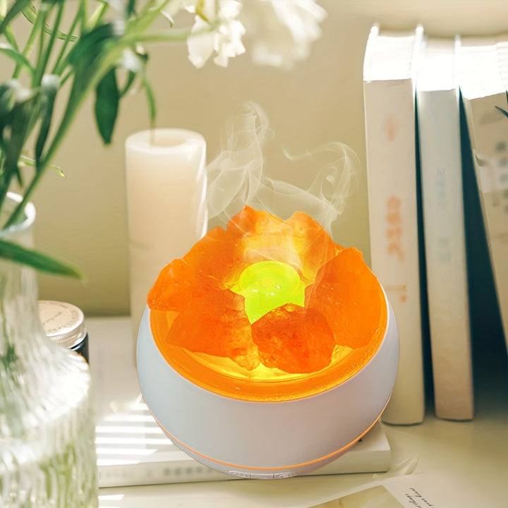 Skanto | Saltlampe Diffuser - 3-i-1 Essensiell Olje Diffuser, Himalaya Saltlampe & Luftfukter