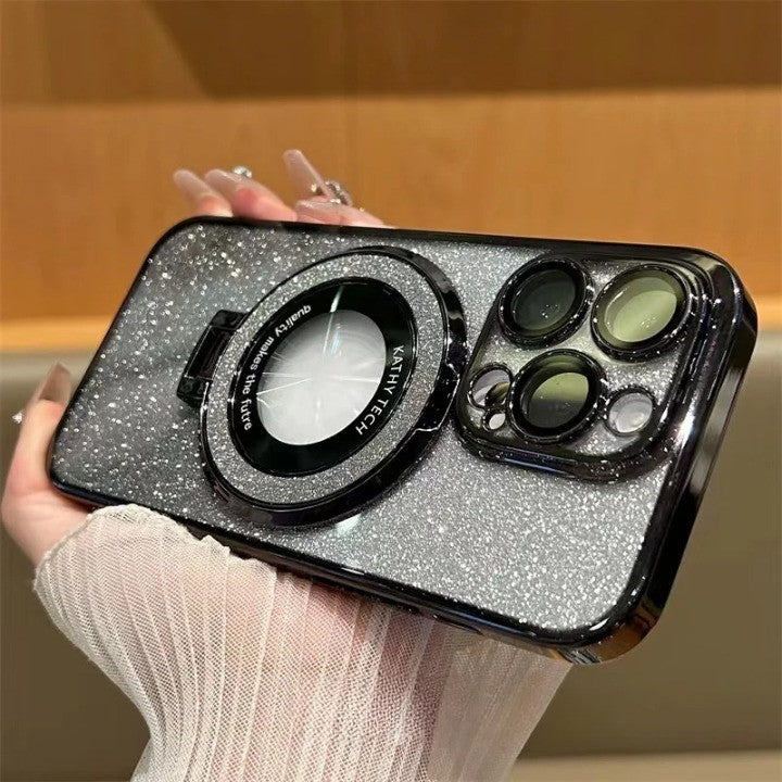 Skanto | Glitter Magnetisk Ring Stativ Telefon Etui