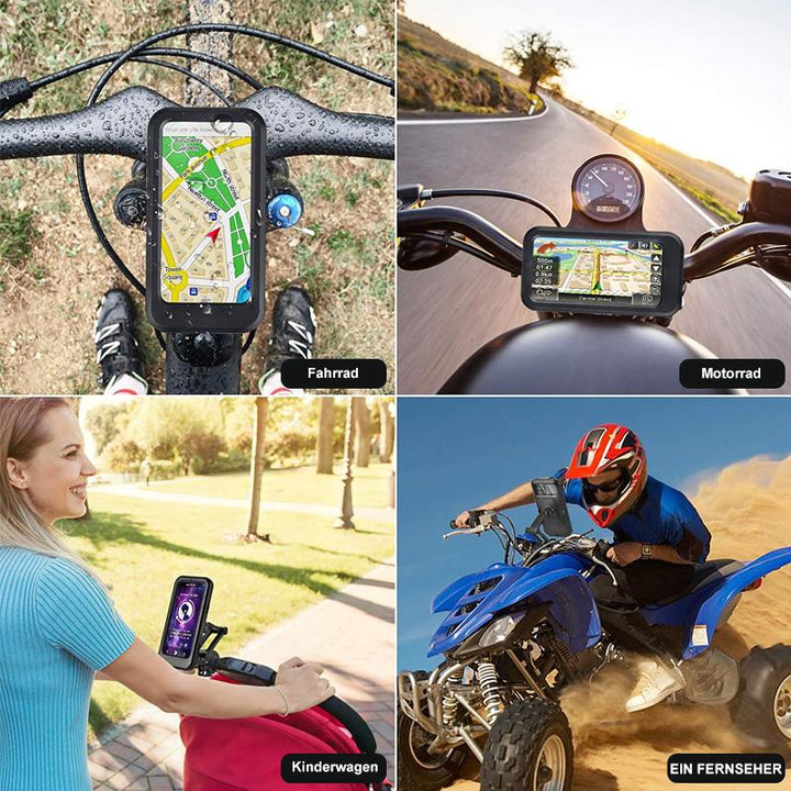 RideCharge Pro – Vanntett telefonholder med USB og 15W trådløs lading for sykkel og el-sykkel | Skanto