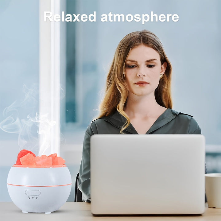 Skanto | Saltlampe diffusor - 3-i-1 essensiell oljediffusor, Himalayasaltlamper & luftfukter