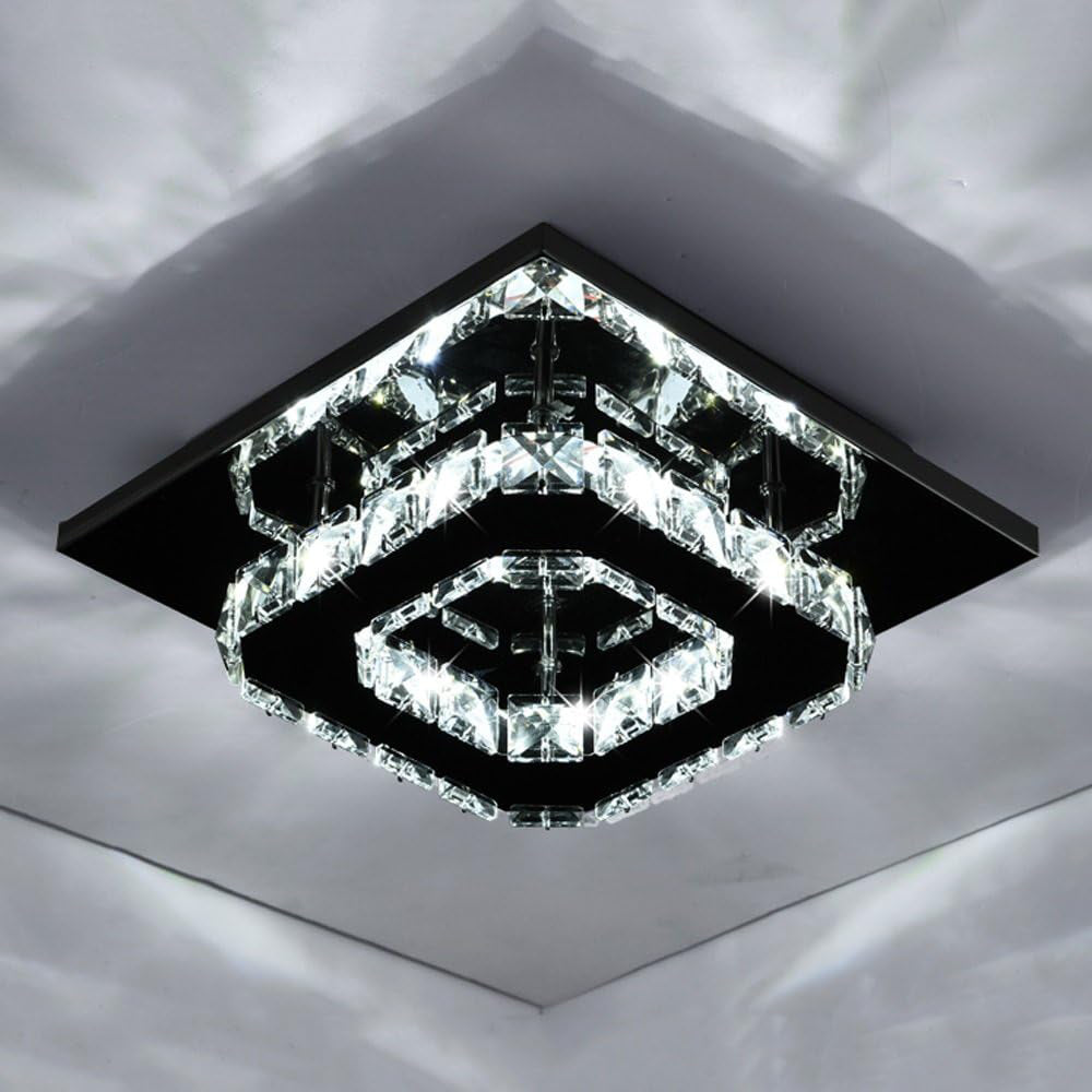 Moderne LED-Deckenleuchte med Kristalloptik