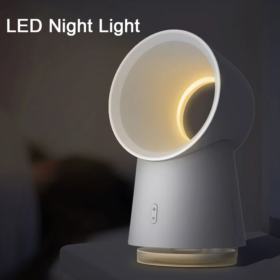 Bladeless USB Luftrenser Vifte med LED Nattlys | Skanto