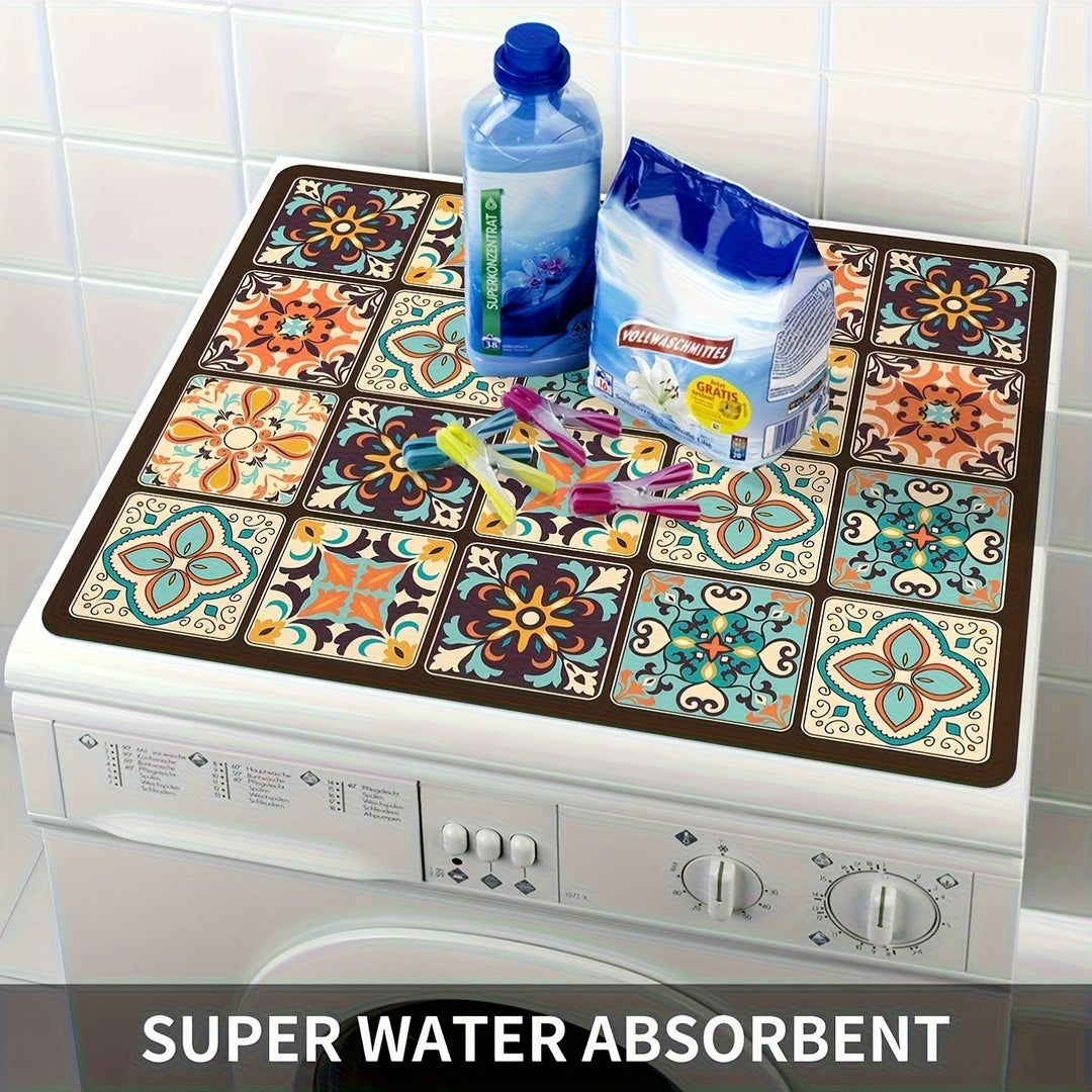 Vaskemaskin Deksel Matte Retro Mosaikk | Skanto