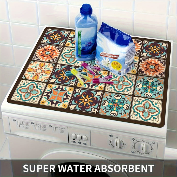 Vaskemaskin Deksel Matte Retro Mosaikk | Skanto