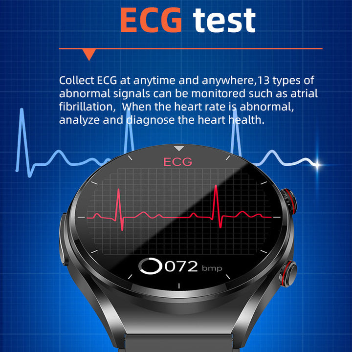 Skanto | One-Click Blodsukker | Blod Glukose Blodtrykk EKG | EKG HRV Hjertefrekvensmonitor Helse Smartklokke