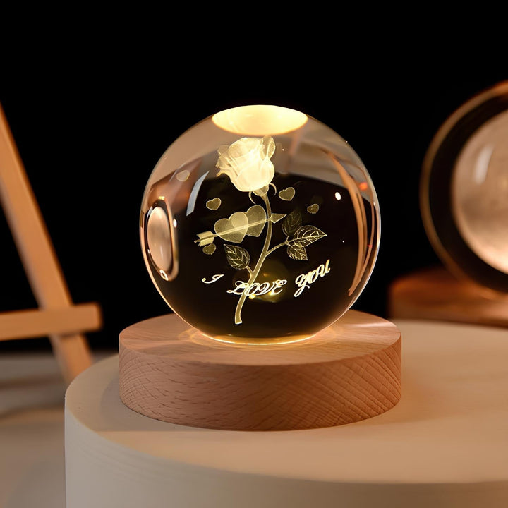 Skanto | SolarSphere – Krystall Solsystem med LED-belysning | Utdannings- og dekorasjonsgave