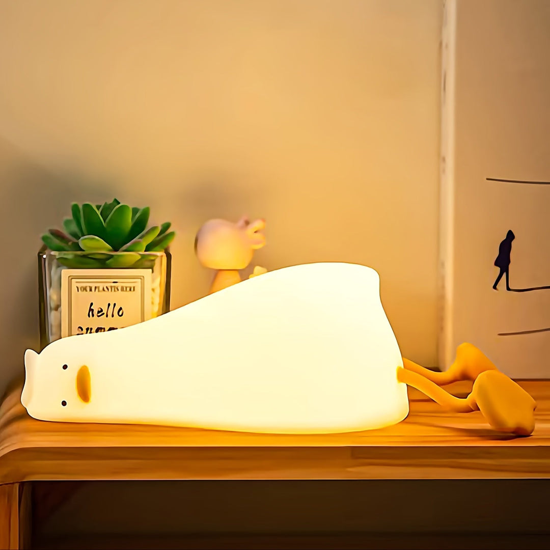 Skanto | Sleeping Duck Lampe - Oppladbar Dimmbar Silikon Nattlys