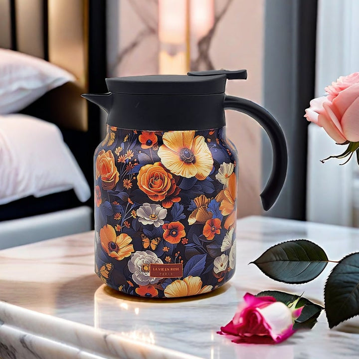 Skanto | Vintage Floral Pattern Te-kanne – Innebygd infusor