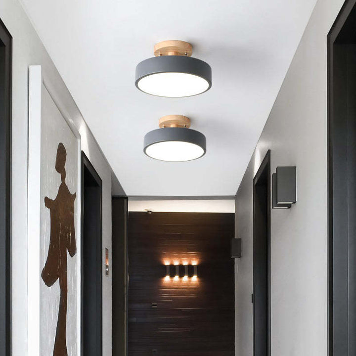 Moderne LED taklampe laget av tre – Quinn taklampe for stue, gang, soverom og spisestue | Skanto