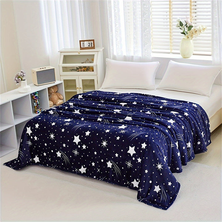 MeteorFleece – Myk Fleece Teppe med Meteor Mønster Skanto