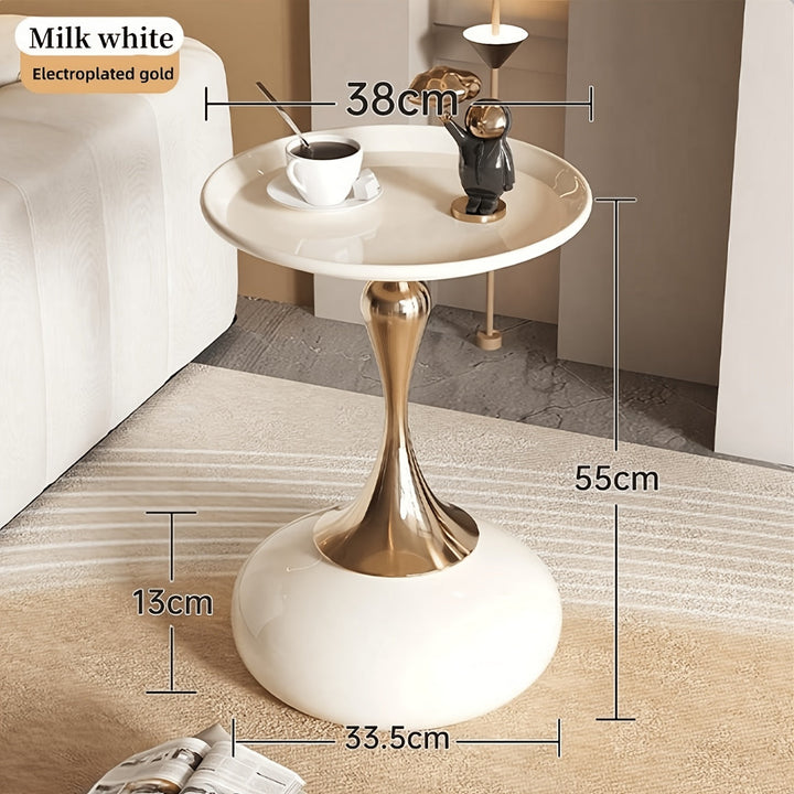 Moderne sidekabinett med keramisk base og metallben – 55 cm høy | Skanto