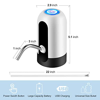 Bærbar vanndispenser USB oppladbar pumpe Skanto