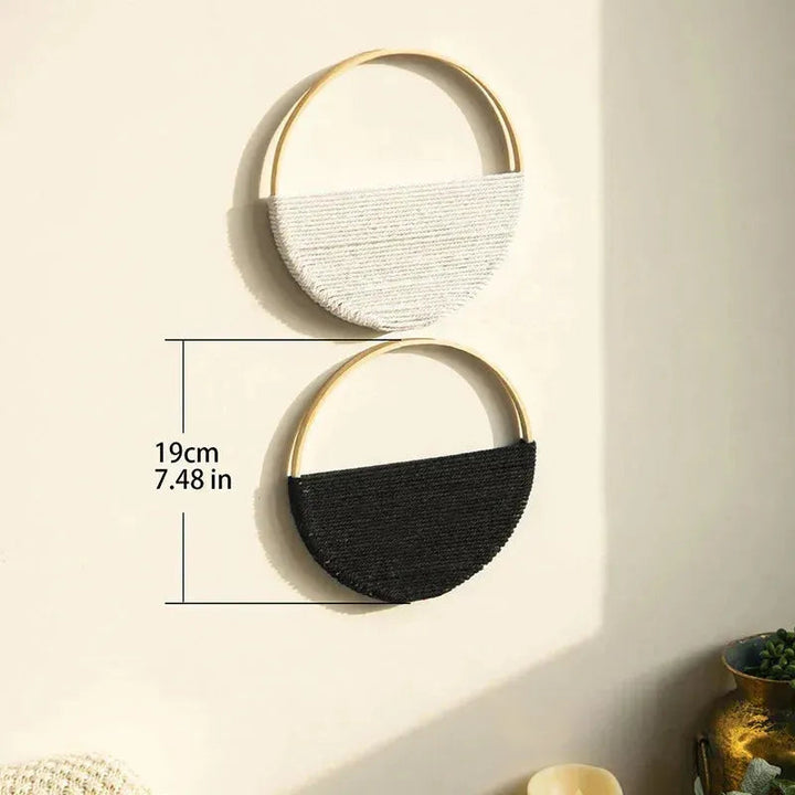 Skanto | Willowloop – Sirkulær Macrame Veggdekor med Symmetrisk Design