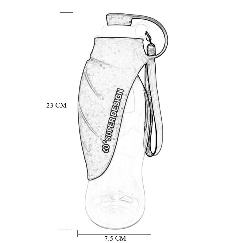 2 i 1 Hund Vannflaske (580 ml/20 oz) | Skanto