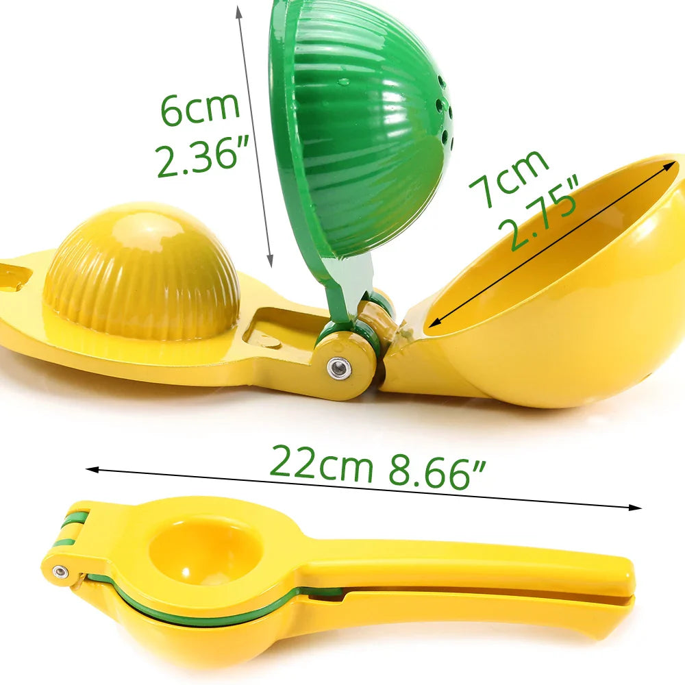 2-i-1 Aluminium Sitron Lime Press og Håndholdt Manuell Sitrus Juicer | Skanto