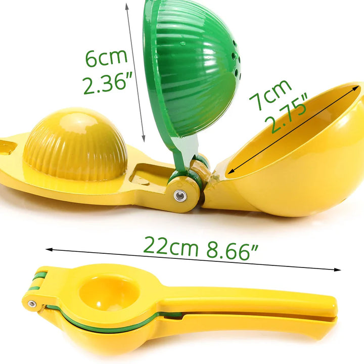 2-i-1 Aluminium Sitron Lime Press og Håndholdt Manuell Sitrus Juicer | Skanto