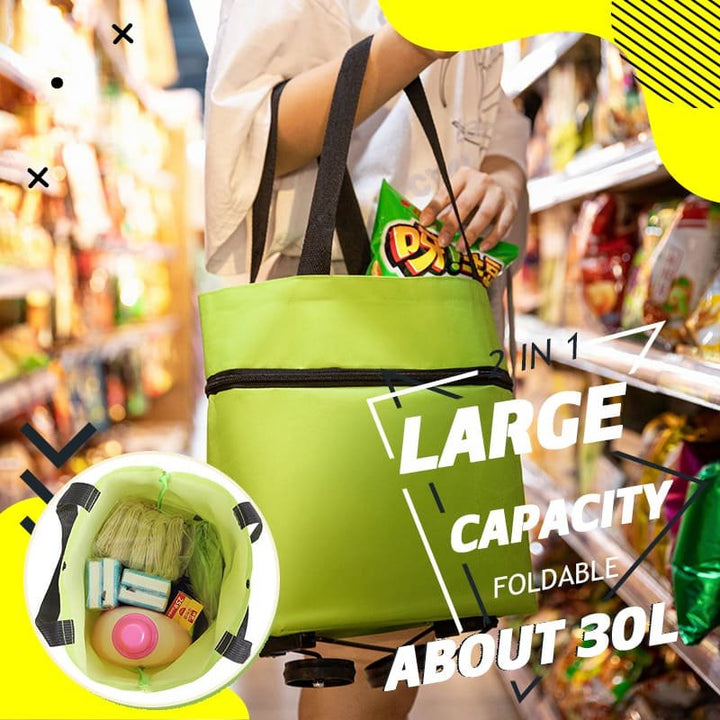 Skanto | 2-i-1 Konverterbar Handlepose med Hjul - CarryFlex