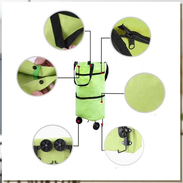 Skanto | 2-i-1 Sammenleggbar购物Bag med Hjul