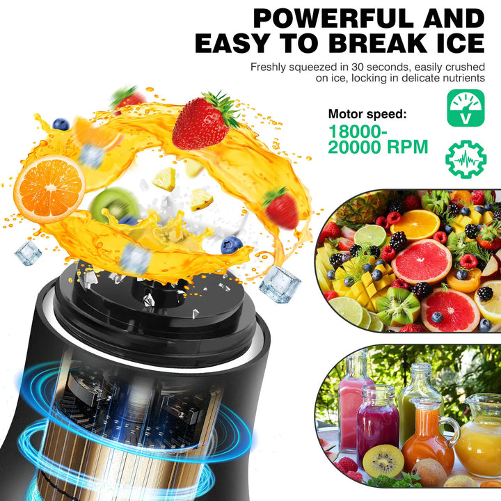 2 i 1 Bærbar Blender Elektrisk Juicer og Smoothie Mikser Mini Blender | Skanto