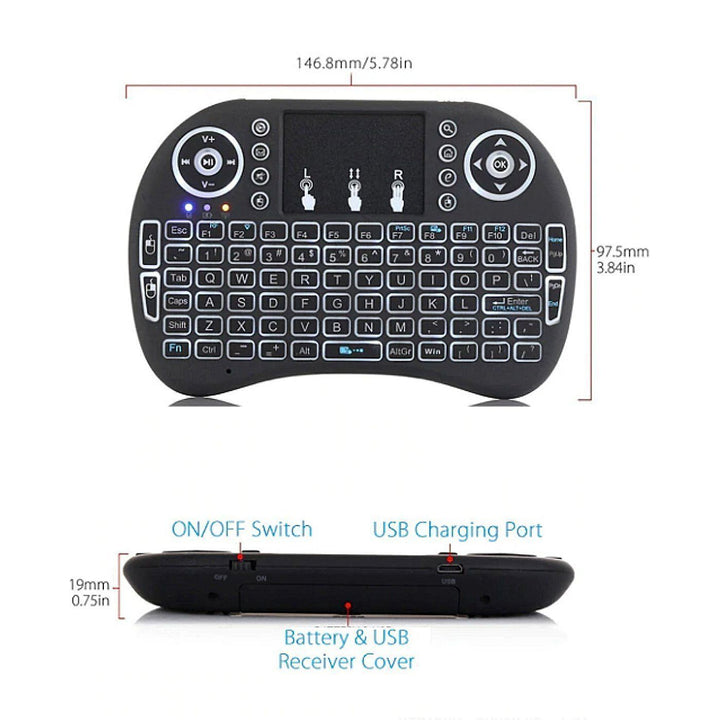 Skanto | LED Belyset Trådløs Mini Tastatur