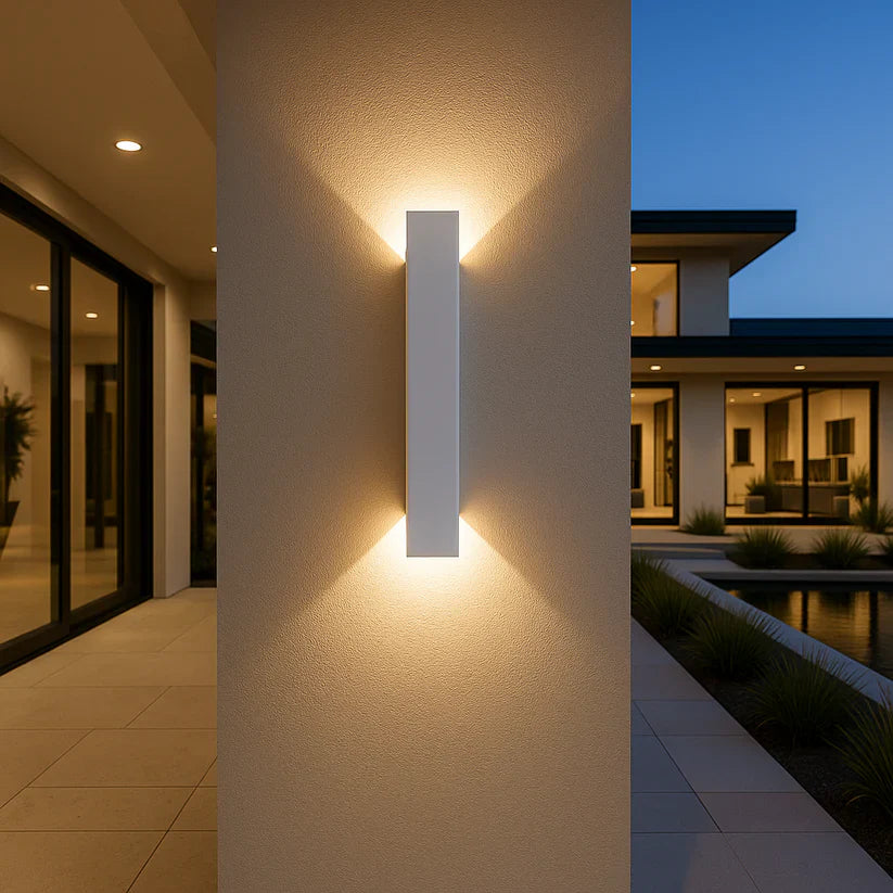 Skanto | Værbestandig LED Utendørs Vegglykt | IP65 Vurdert, Energisparende & Moderne Design for Hage- og Terrassebruk