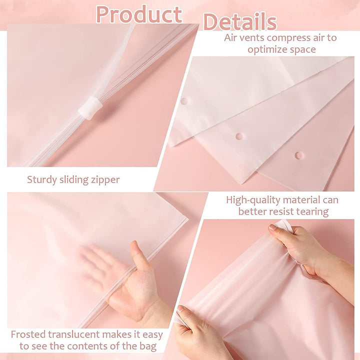 Multi-Purpose Frosted Zip Oppbevaringssekker – 20-Pack Plast Klær Sleever (Kjøp 2 Sett, Ta 1 GRATIS) | Skanto