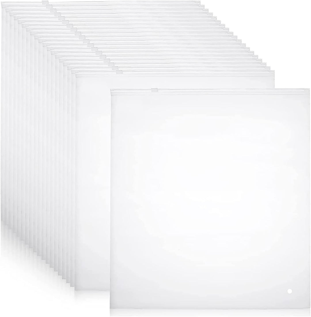 Multi-Purpose Frosted Zip Oppbevaringssekker – 20-Pack Plast Klær Sleever (Kjøp 2 Sett, Ta 1 GRATIS) | Skanto