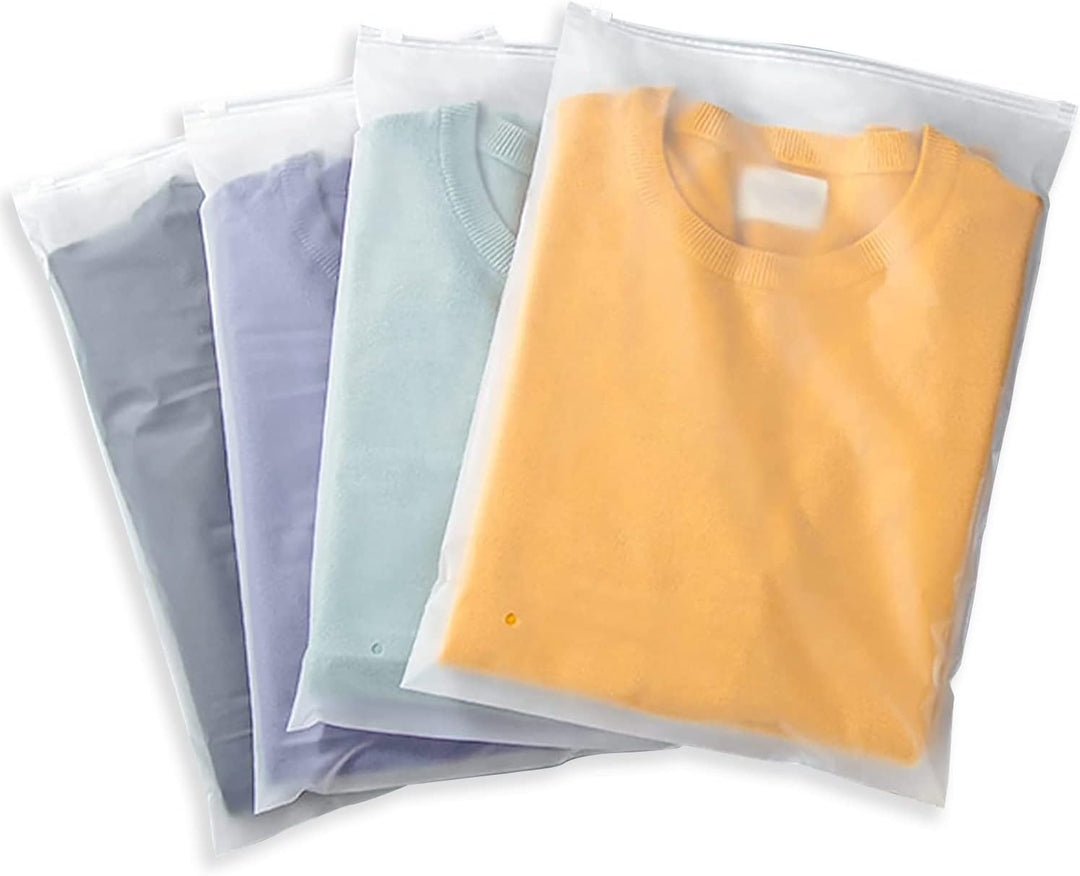 Multi-Purpose Frosted Zip Oppbevaringssekker – 20-Pack Plast Klær Sleever (Kjøp 2 Sett, Ta 1 GRATIS) | Skanto