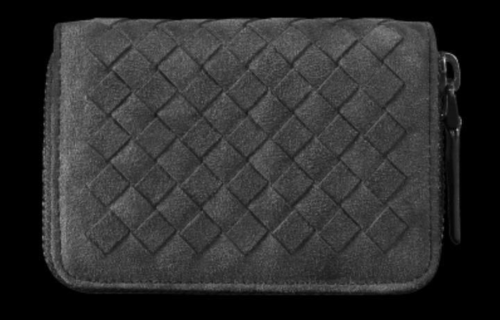 Skanto | Large Capacity Slim Woven Suede Card Holder, for Shopping, Travelling, Jogging or Working